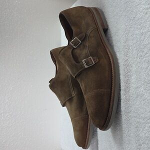 Magnanni Double Monk Strap Elegant Oxfords Calfskin Desert Tan Leather Mens 11